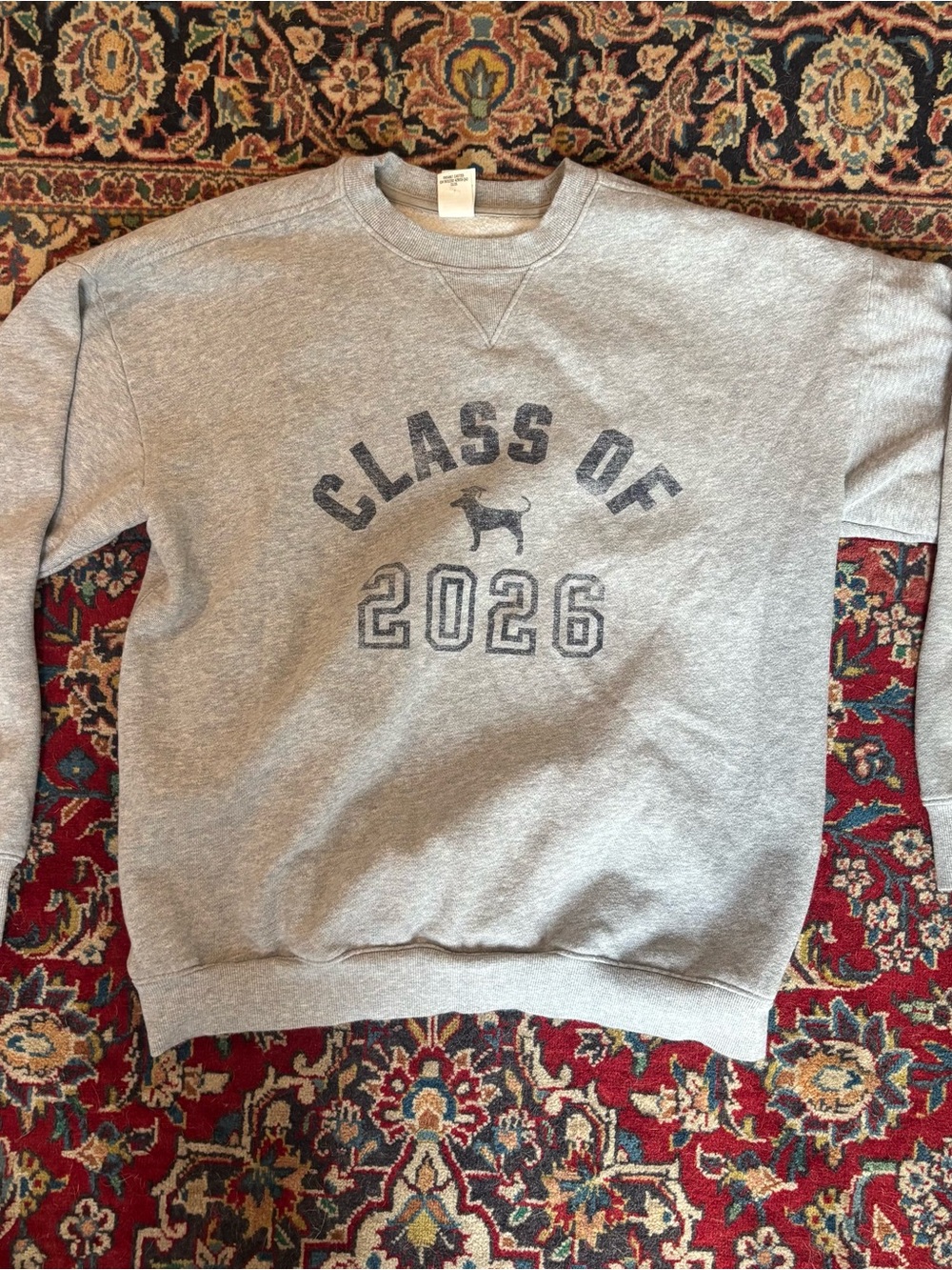 PINK Victoria's Secret Gray 'Class of 2026' Crewneck Sweatshirt